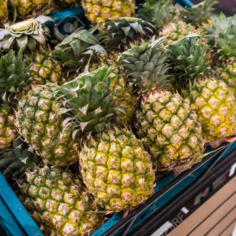pineapple selling in supermarket